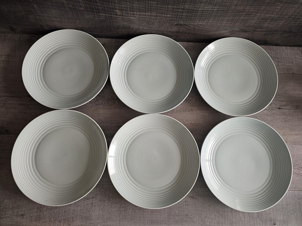 Royal Doulton Gordon Ramsay Maze Set Of 6 Light Blue Dinner Plates 11" Lot #2